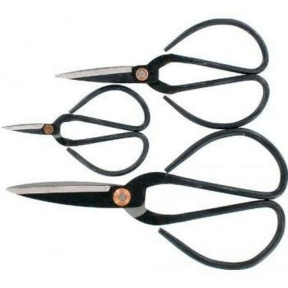 SE 3-Piece Chinese Scissors Set Super Sharp Fine-Pointed Tips, 4", 6" & 8", Black, 3 Count