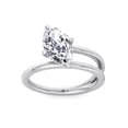 thumbnail image 4 of Kloe - Twist Band Solitare Moval Moissanite Lab-Diamond Engagement Ring, 4 of 5