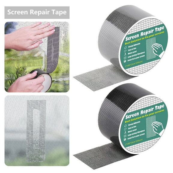 "Niyofa Screen Repair Tape, Fiberglass Cloth Mesh Tape, Mosquito Net Repair Tape,Self Adhesive Waterproof Mesh Screen Patch Repair for Window and Door Screen Repair Anti-Mosquito"