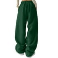 thumbnail image 7 of Generic Baggy Sweatpants for Women Wide Leg Y2K Pants Elastic High Waisted Yoga Workout Trousers with Pockets 2025 Fall Outfits, 7 of 7
