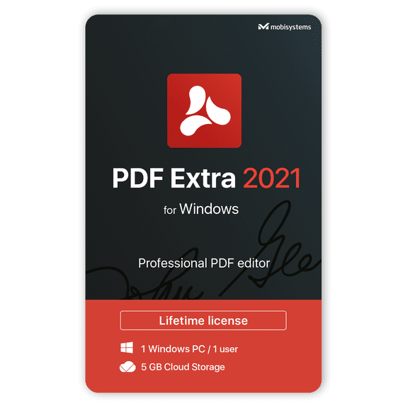 PDF Extra 2021 - Professional PDF Editor - Edit, Protect, Annotate, Fill and Sign PDFs - 1 Windows PC/ 1 User / Lifetime Licensе