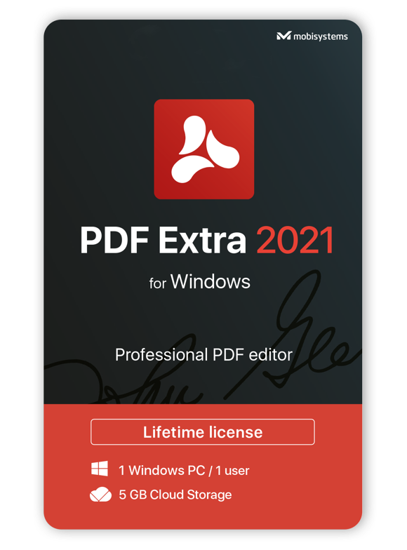 PDF Extra 2021 - Professional PDF Editor - Edit, Protect, Annotate, Fill and Sign PDFs - 1 Windows PC/ 1 User / Lifetime Licens