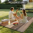 thumbnail image 4 of Farmhouse Beige Brown Outdoor Rug for Patio/Deck/Porch, Non-Slip Large Area Rug 6 x 9 Ft, Vintage Wooden Striped Indoor Outdoor Rugs Washable Area Rugs, Reversible Camping Rug Carpet Runner, 4 of 8