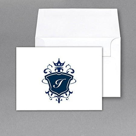 monogram note card stationery set size 4 x 6 with matching a6