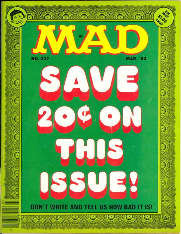 MAD Magazine Vintage Collectible #237 MARCH 1983