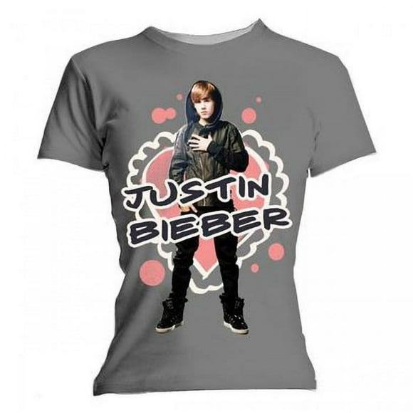 Justin Bieber T-Shirt Skinny en Coton pour Femmes