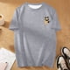 thumbnail image 4 of Playeras De Hombre Camiseta Informal De Verano De Manga Corta Con Cuello Redondo Y Estampado De Letras Y Caras Para Hombre, 4 of 5