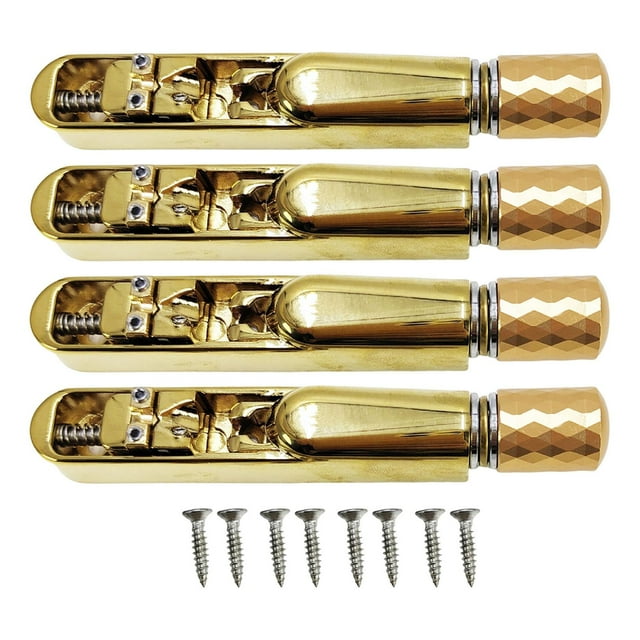 MERIGLARE Headless Electric Guitar Bridge & Tailpiece Set Single Saddle Metal Spare Parts Guitar Parts Guitars Modification Accessories golden 4strings