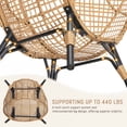 thumbnail image 5 of RADIATA Indoor Outdoor Patio Oversized Wicker Egg Chair with Ottoman, Beige Lounge Basket Chair with Cushion, 2PCS 420 lbs Capacity, 5 of 9