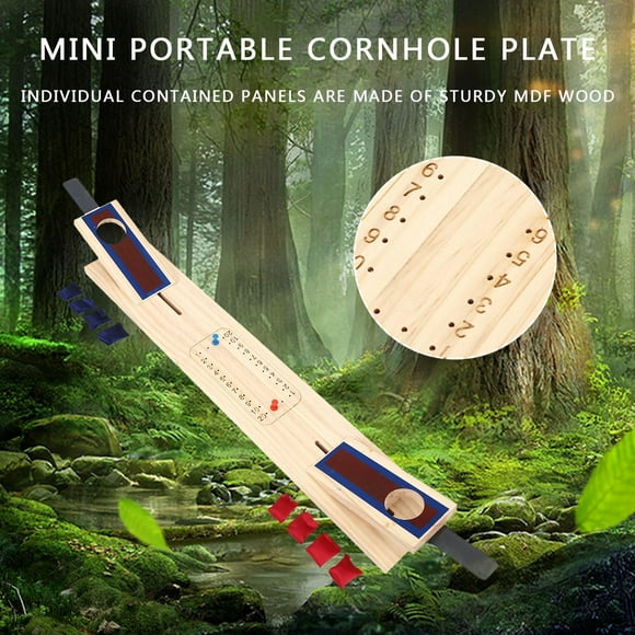 Prggybuy Classic Cornhole Set Mini Portable Corn Hole Boards and 8 Bean Bags Toss Game