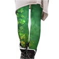 thumbnail image 4 of Xdegoge St. Patricks Day Leggings for Women Full Length Clover Pattern Stretchy Yoga Pants Comfortable Casual Wear Festival and Holiday Outfits, 4 of 6