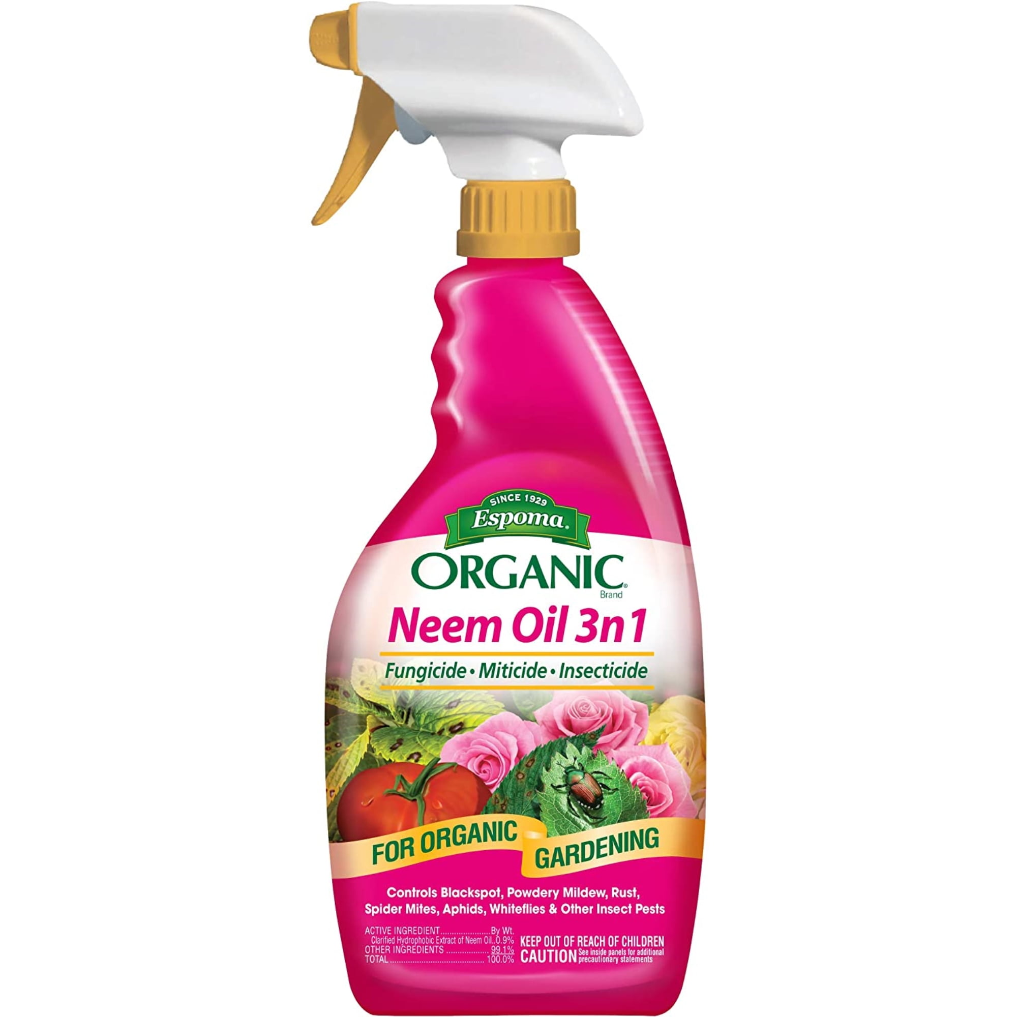 Espoma Neem Oil 3n1 ReadytoUse Spray Bottle, 24oz