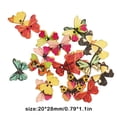 thumbnail image 4 of 100 piezas botones de mariposas de dibujos animados Billuyoard, 4 of 6