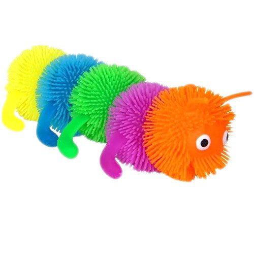 Toysmith Colorful Caterpillar Puffer Ball Party Set Bundle by Toysmith Assorted Colors 