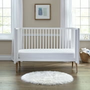 Sealy Total Stain Protection Waterproof Fitted White Crib Mattress Pad, Crib/Toddler Bed Protector, 52 L x 28 W