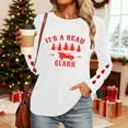 thumbnail image 6 of Ailaofu Christmas Sweatshirts Women Tis The Season Xmas Shirt Christmas Tree Graphics Tees Holiday Long Sleeve Pullover Tops, 6 of 7