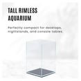 thumbnail image 2 of Ultra Clear Rimless Aquarium - Low Iron Glass Fish with 45° Mitered Edges, 5mm-12mm Thick, Leveling Mat Included (16T, Tall, 1.6 Gallon), 2 of 8