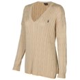thumbnail image 2 of Polo Ralph Lauren Women's Cable Knit V-Neck Pony Sweater, 2 of 3