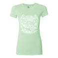 thumbnail image 2 of Shake Rattle And Roll Vintage Hot Rods Pop Culture Womens Slim Fit Junior Tee, Mint, Small, 2 of 3