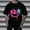 Black, variant on Oversized Streetwear Loose Fit Casual Summer T-Shirts Smile Face Graphic Drop Shoulder Short Sleeve Crewneck Tee