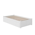 thumbnail image 4 of AFI Concord Twin Solid Wood Platform Bed with Footboard & Twin Trundle, White, 4 of 6
