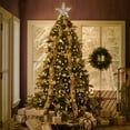thumbnail image 4 of GoXteam Christmas Tree Toppers, Glitter Silver Star Tree Topper Lighted with LED Warm White Lights for Xmas Tree Decorations, Holiday Party Indoor Decor, 4 of 7