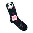 thumbnail image 2 of Disney Nightmare Before Christmas Women's Valentine's Day Pom Crew Socks, 1-Pack, Size 4-10, 2 of 6