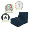 thumbnail image 2 of Majestic Home Goods Navy Blue Solid Bean Bag Chair Lounger, 2 of 6