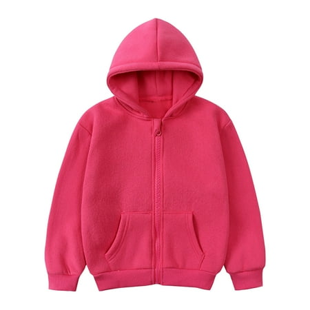 

Meresysid Kids Infant Toddler Hooded Sweatshirts Long Sleeve T-shirt Crewneck Cool Boy Hooded Sweatshirt Hot Pink
