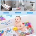 thumbnail image 2 of Dznils Extra Long PVC Bathtub Mat, Cartoon Shower Mat with Suction Cups & Drain Holes, 16" x 40", 2 of 11
