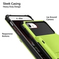 thumbnail image 5 of Dteck Wallet Case for Apple iPhone SE 2022 & 2020 / iPhone 7 / iPhone 8, Credit Card Holder ID Slot Pocket Dual Layer Protective Bumper Rugged TPU Rubber Armor Hard Shell Cover, Green, 5 of 5