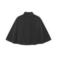 thumbnail image 4 of VBVC Women's Velvet Bowknot Cape Shawl , Ladies' Elegant Mock Neck Evening Wrap Poncho, Short Wedding Guest Cloak Coat For Women, Black , Free Size, 4 of 8