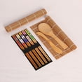 thumbnail image 2 of Kit De Fabricación De Sushi De Bambú, Juego De Tapetes Para Enrollar Sushi, Palillos, Cuchara De Arroz, Cortador De Sushi, Kit Para Enrollar Sushi Monstrate HA021204-00, 2 of 7