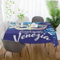 thumbnail image 6 of Coolnut Mardi Gras Tablecloth, Waterproof Washable Polyester Square Table Cover, Durable Tablecloth for Kitchen Dining Table Party Decor, 54"x54", 6 of 7