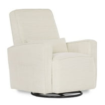 Evolur Holland Upholstered Swivel Glider | Rocker I Included Lumbar Pillow I Modern Design, Thunder