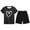 2-Black, variant on Gelikeya Boys 2 Piece Summer Outfits Short Sleeve Athletic T-Shirt & Shorts Outfit Quick Drying Breathable Activewear Shorts Sets Blue, 7-8 Years