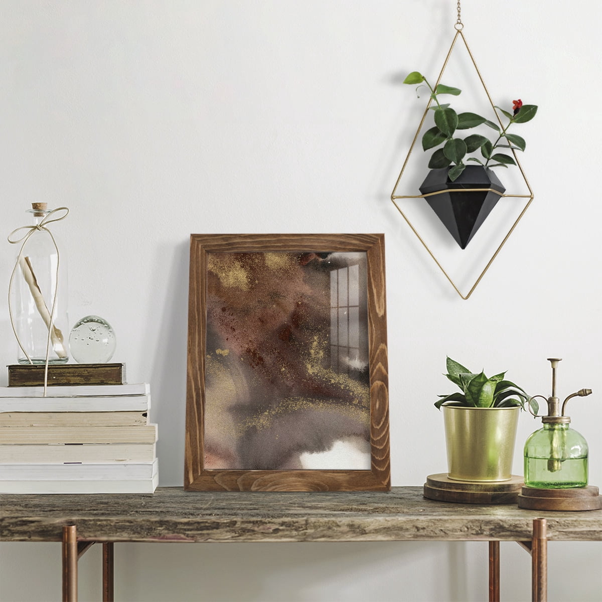 Mountain Seasons IV - Framed Print w/glass - Walnut