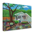 thumbnail image 4 of Trademark Fine Art 'Cats and Dog at Garden Folk Art House' Canvas Art by Cheryl Bartley, 4 of 4