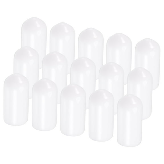 Round End Caps Rubber Cover 1/4" Vinyl Screw Protector for Screw Bolt Pipe Tubing 100pcs