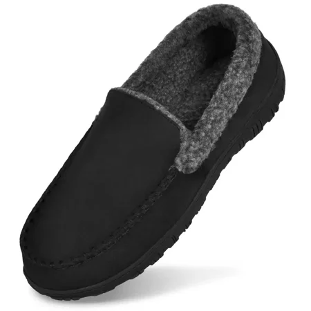 

Men‘s Warm Plush Cozy Non-slip Slippers Slip On House Shoes Winter