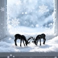 thumbnail image 6 of Lypsnake Imitation Metal Deer Statue Set Of 2, European Style Reindeer Figurines With Heads Bowed, Tabletop Decor For Christmas & Modern Home Display, 6 of 6