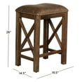 thumbnail image 2 of Hillsdale Furniture Willow Bend Stationary Wood Backless Counter Height Stool, Set of 2, Antique Brown Walnut, 2 of 2