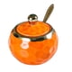 thumbnail image 1 of Azucarero de , tarro de condimentos, recipiente de azúcar de cerámica, recipiente , recipiente de condimentos para cocina, encimera, Naranja redonda, 1 of 9