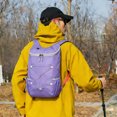 thumbnail image 5 of 12L Mountaineering Backpack Waterproof Ultralight Storage Knapsack Foldable Lightweight Zippers Rucksack Travel Trip Bag (Purple), 5 of 12