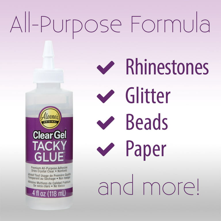 Aleene's Quick Dry Tacky Glue, Clear, 4 oz - 1 Pkg