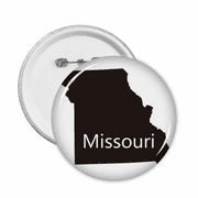Missouri America USA Map Outline Pins Badge Button Emblem Accessory Decoration 5pcs