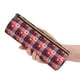 thumbnail image 5 of Disketp Heart Plaid Estuche Organizador de Lápices de Cuero, Estuche de Oficina con Cremallera para Bolígrafo y Lápiz, 5 of 6