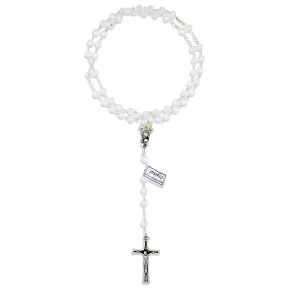 Catholic Birthstone Rosary (April - White Diamond)