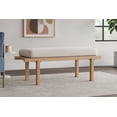 thumbnail image 1 of Meridian Furniture Naya Cream Chenille Fabric Bench, 1 of 9