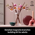 thumbnail image 5 of LEGO Botanicals Magnolia Branches Building Set for Adults, Ages 18+ - Gift for Mothers Day - Artificial Flowers for Home Office, Bedroom or Desk Decor - 11510, 5 of 10